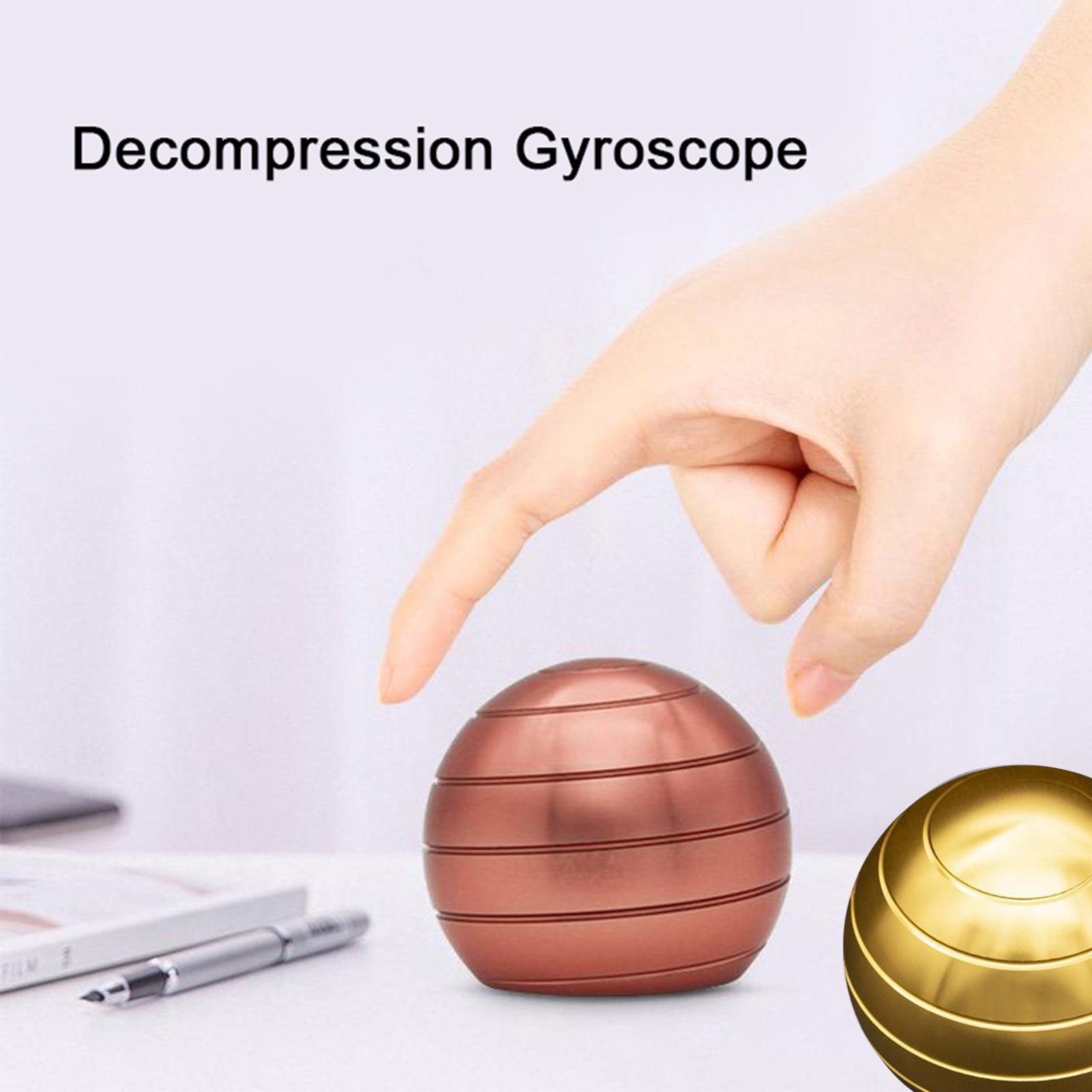 Gyroscope Fidget Decompression Toy Optical Illusion Ball Golden Small