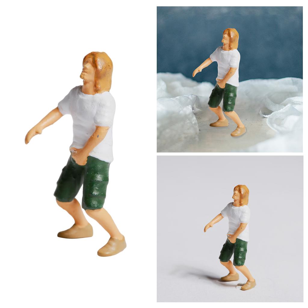 1:87 Miniature Scene People Figures Diorama Painted Human Figure Man