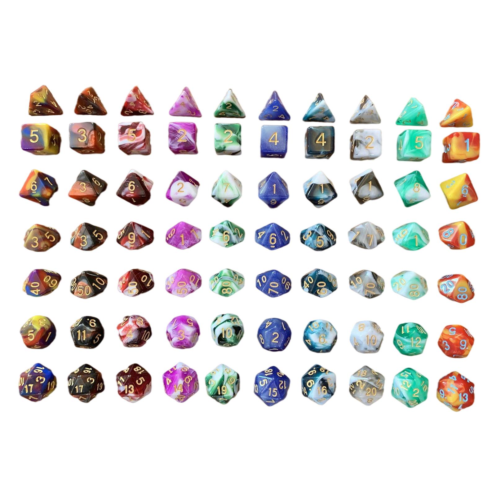 Digital Polyhedral Dice Set Party Supplies Roleplay Games Party Props 10 Set