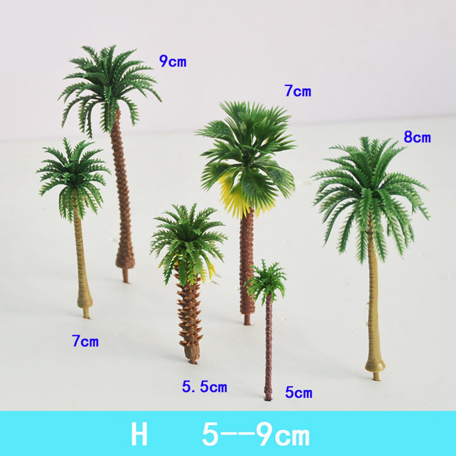 2xModel Trees Small Tree Accessories Layout Sand Table Miniature Artificial H