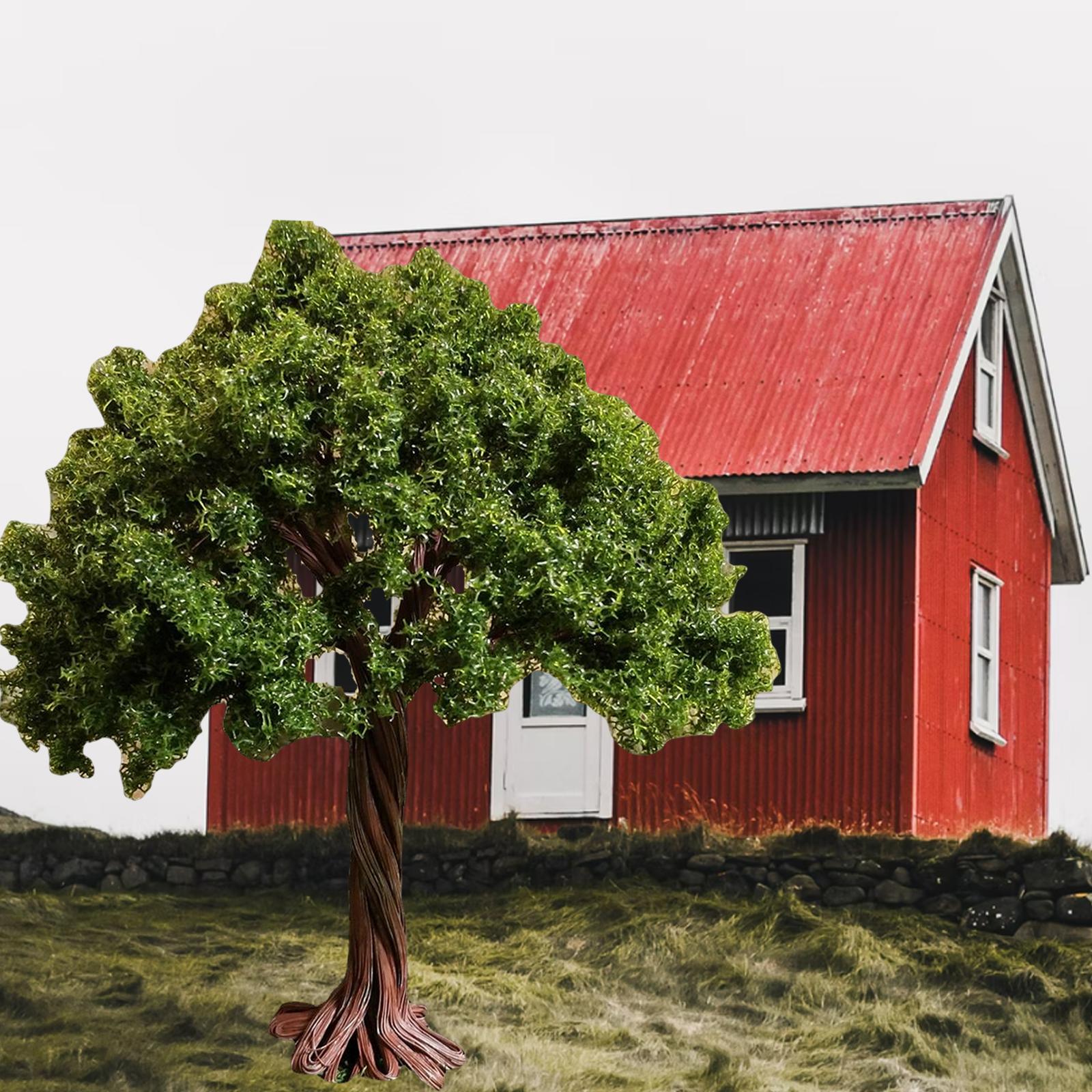 3xGreen Model Tree Height 15cm for DIY Crafts Landscape Architecture Garden