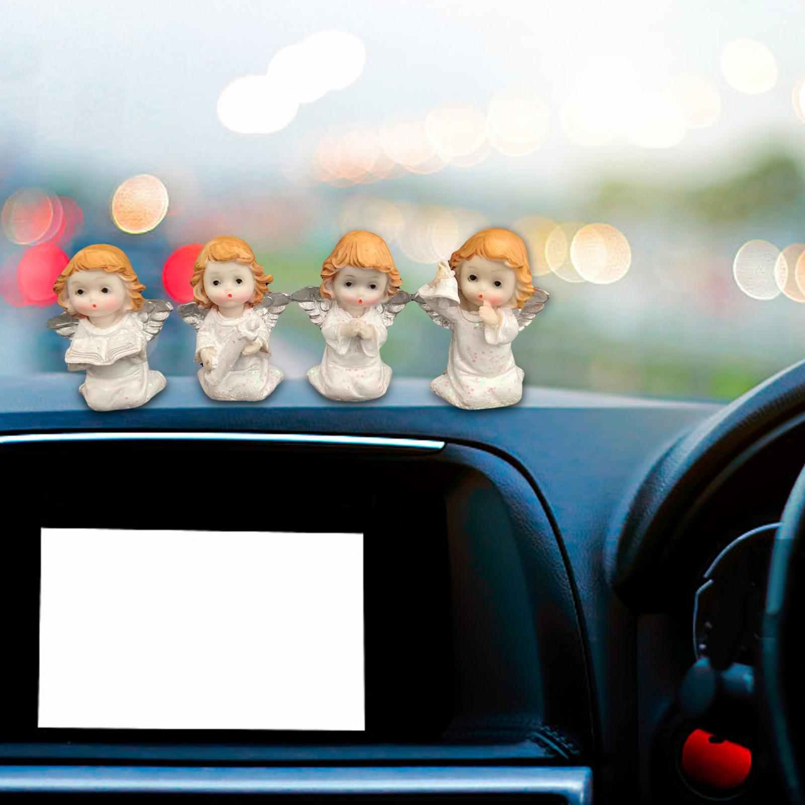 4x Angel Statue Figurines Angel resin Sculpture for Holiday Bedroom Home