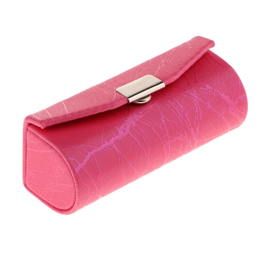 Solid Leather Lipstick Case Holder Box With Mirror Inside & Closure eBay