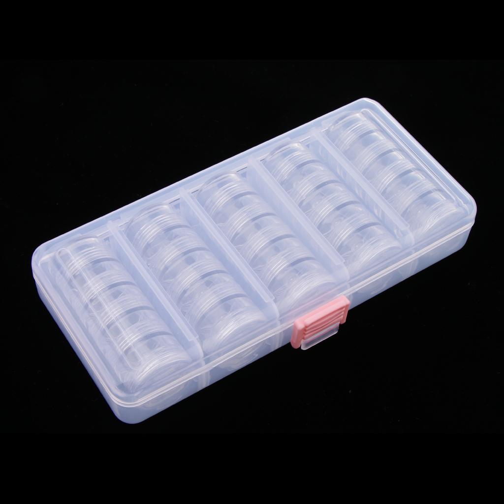 25pcs Empty Makeup Jars Powder Cream Lotions Cosmetics Pot With Case Travel