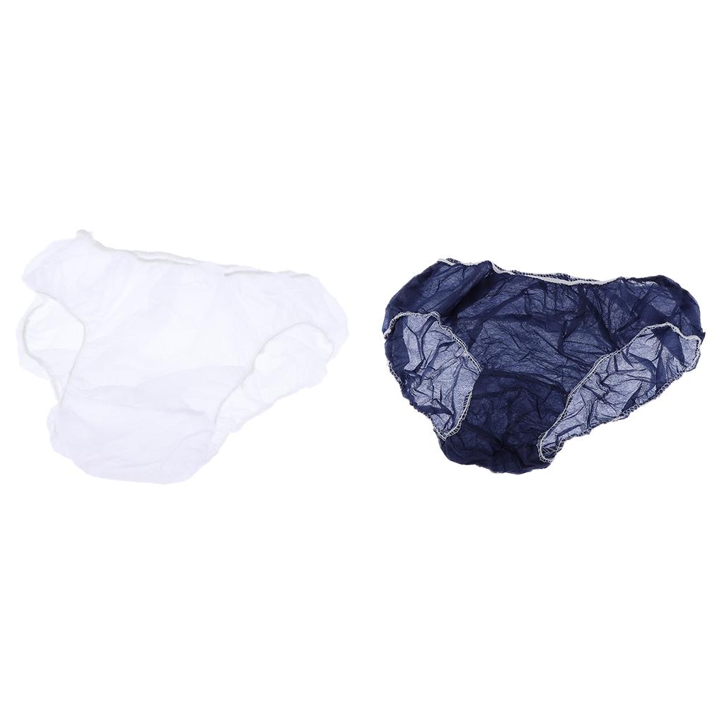 100pcs Nonwoven Underwear Panties Handy Briefs for Travel Hotel Spa White