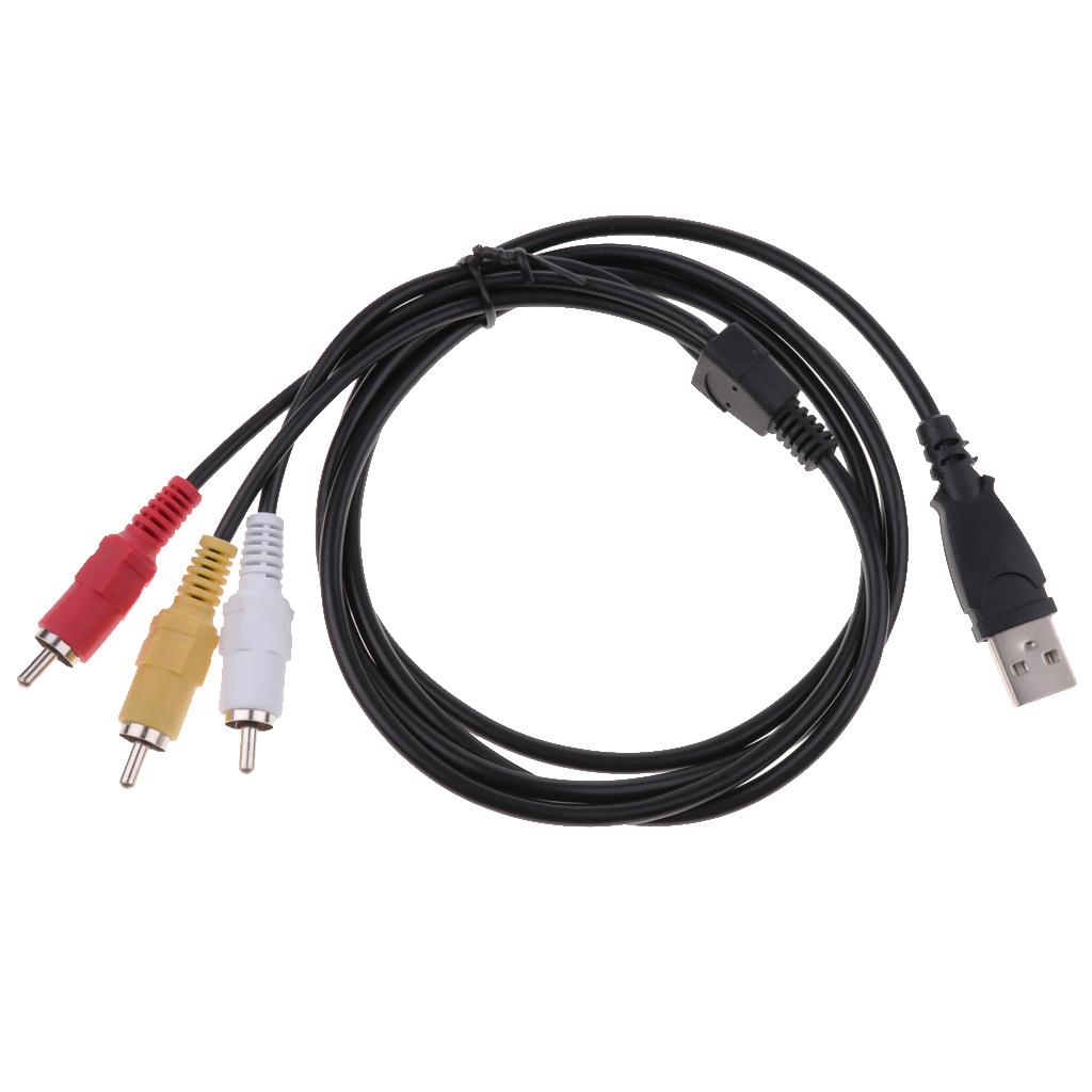 USB To 3 RCA Cable