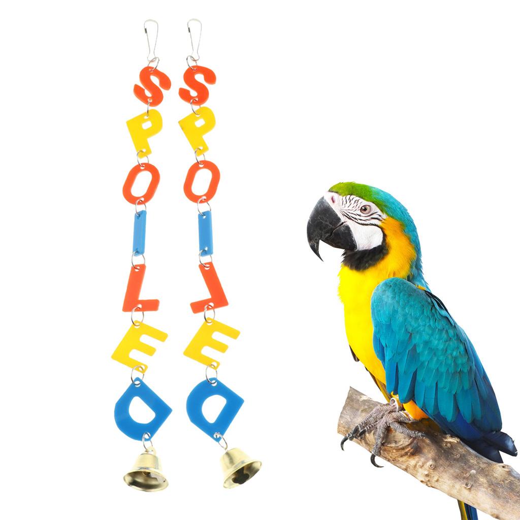 Bird Parrot Toys Hanging Pet Bird Cage Hammock Swing Hanging Toy  SPOILED