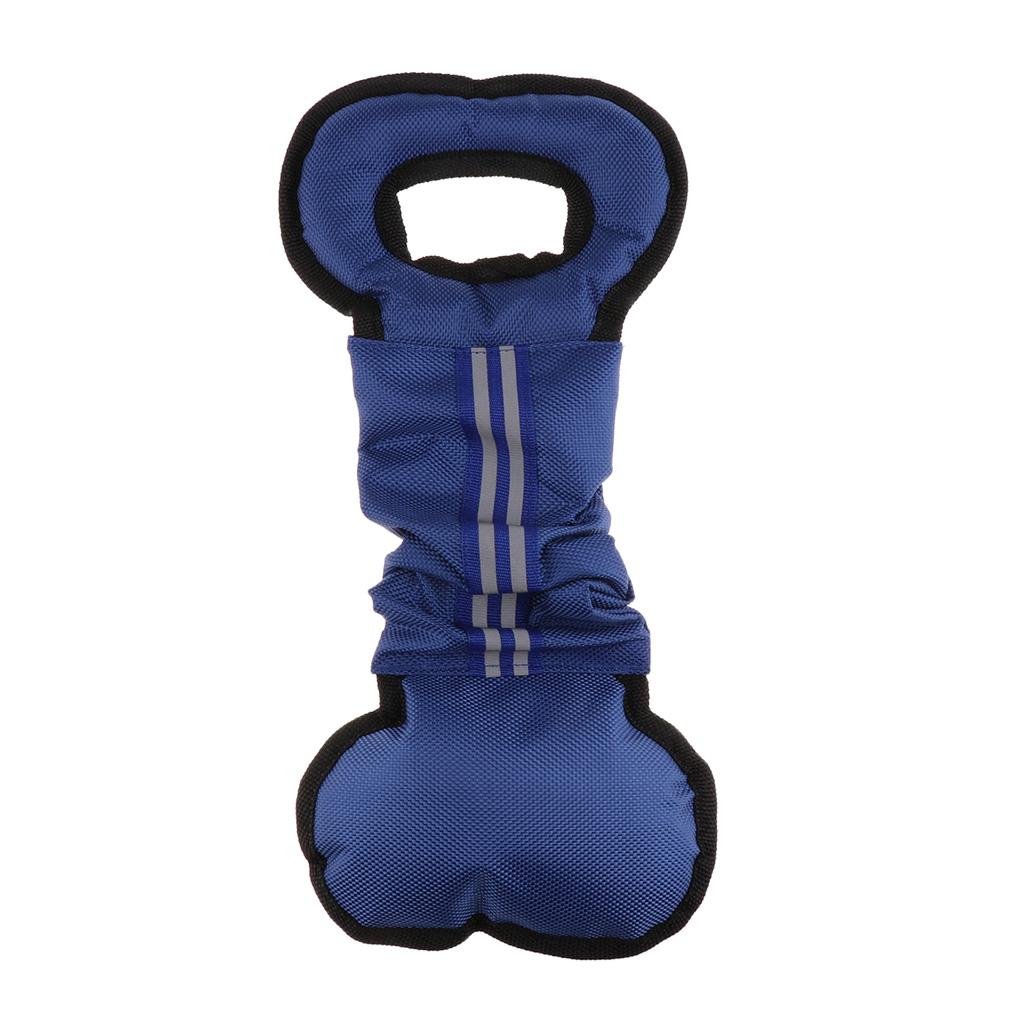2Pcs Bone Type Dog Bite Tug Pillow Durable Exercise Training Toys Blue