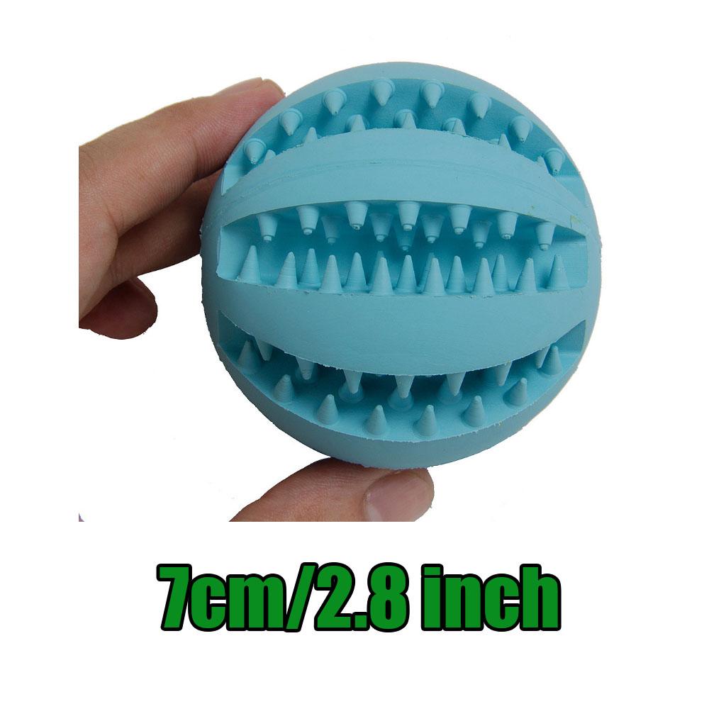 Toothed Design Pet Dog Chewing Toy Interactive Training Ball Blue_7cm