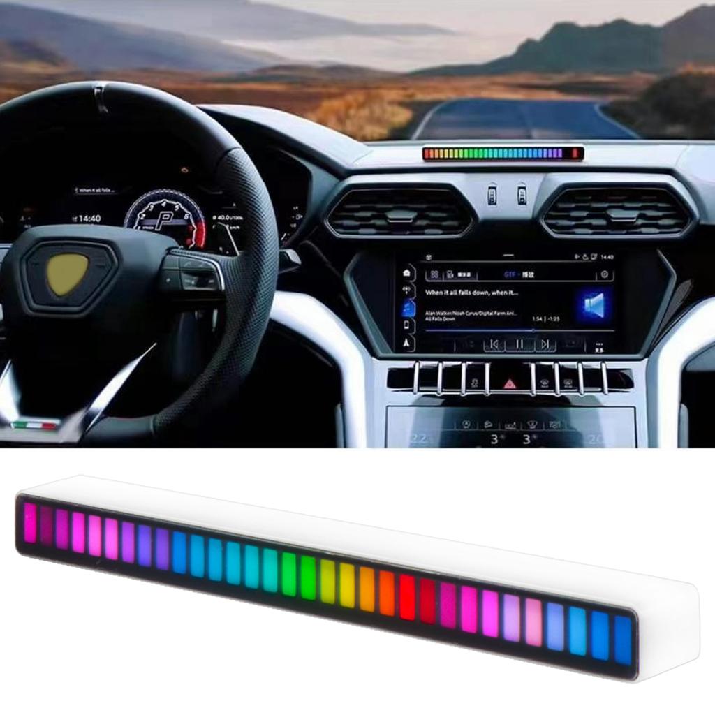 RGB Voice-Activated Rhythm Light 32 LED Bluetooth APP Atmosphere Light White
