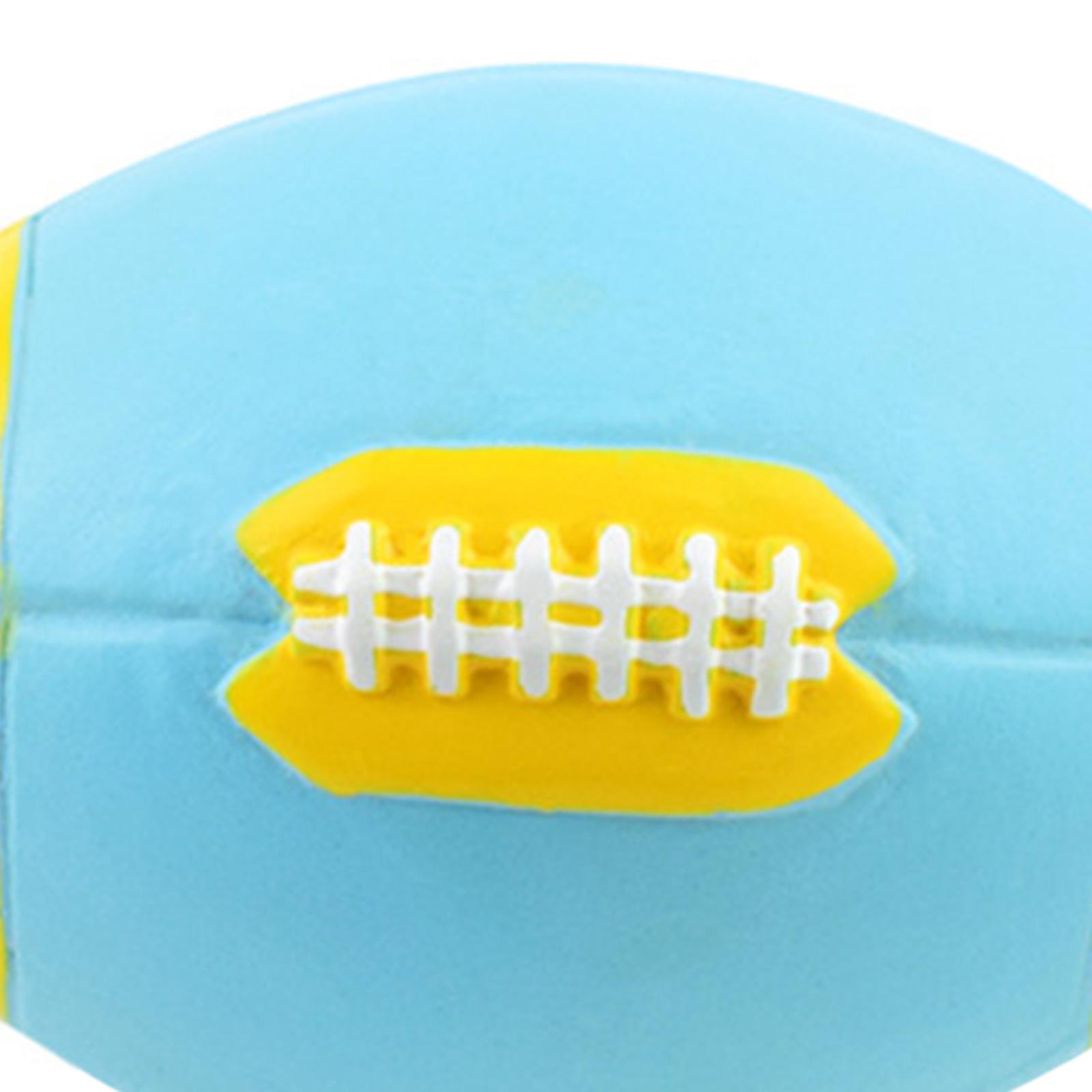 Dog Chew Toy Bite Resistant Squeaky Ball Bite Toy Teething Exercise Blue