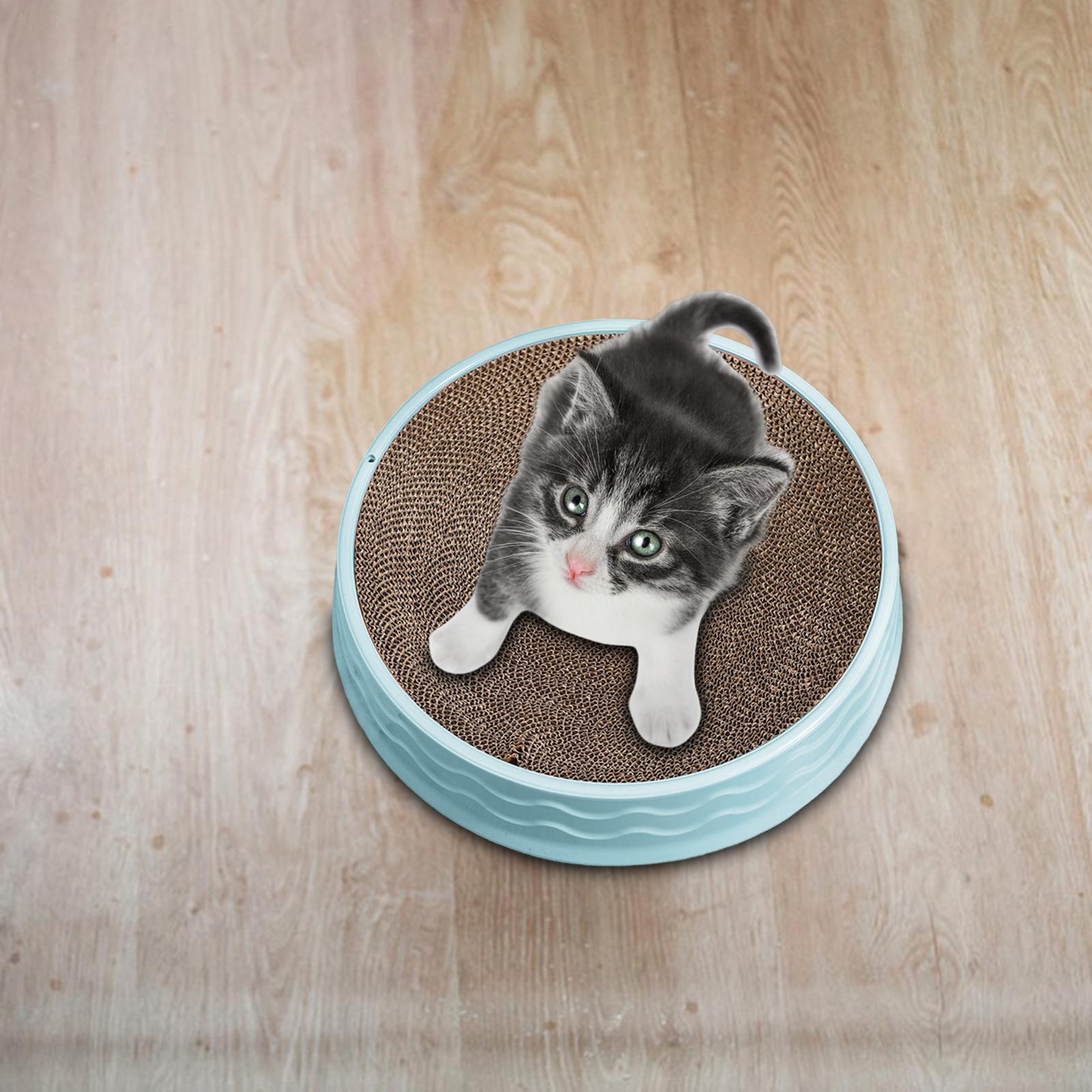 Cat Scratcher Bed Large Round Couch Furniture Protection Cat Lounger Playing blue