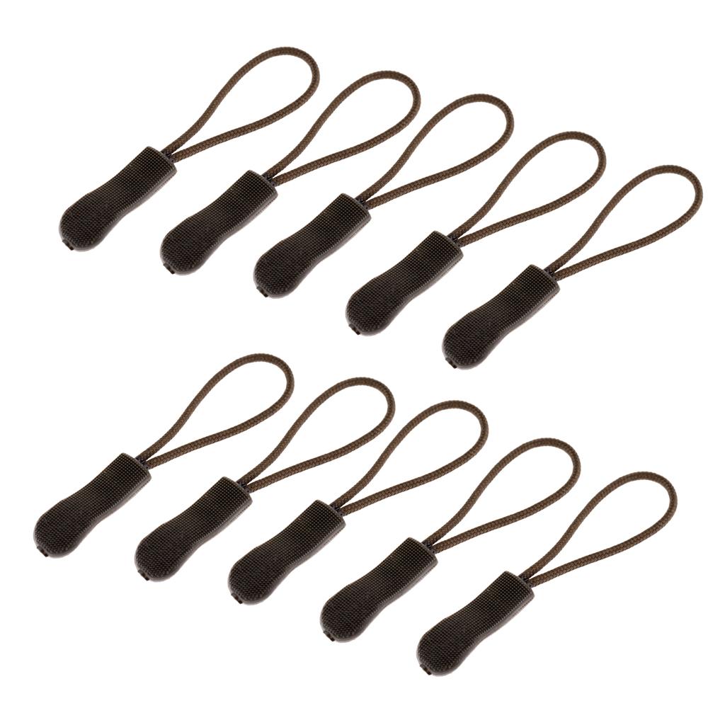 10x Zipper Pull Cord Zip Puller Zip Fastener Zip Slider Replacement For