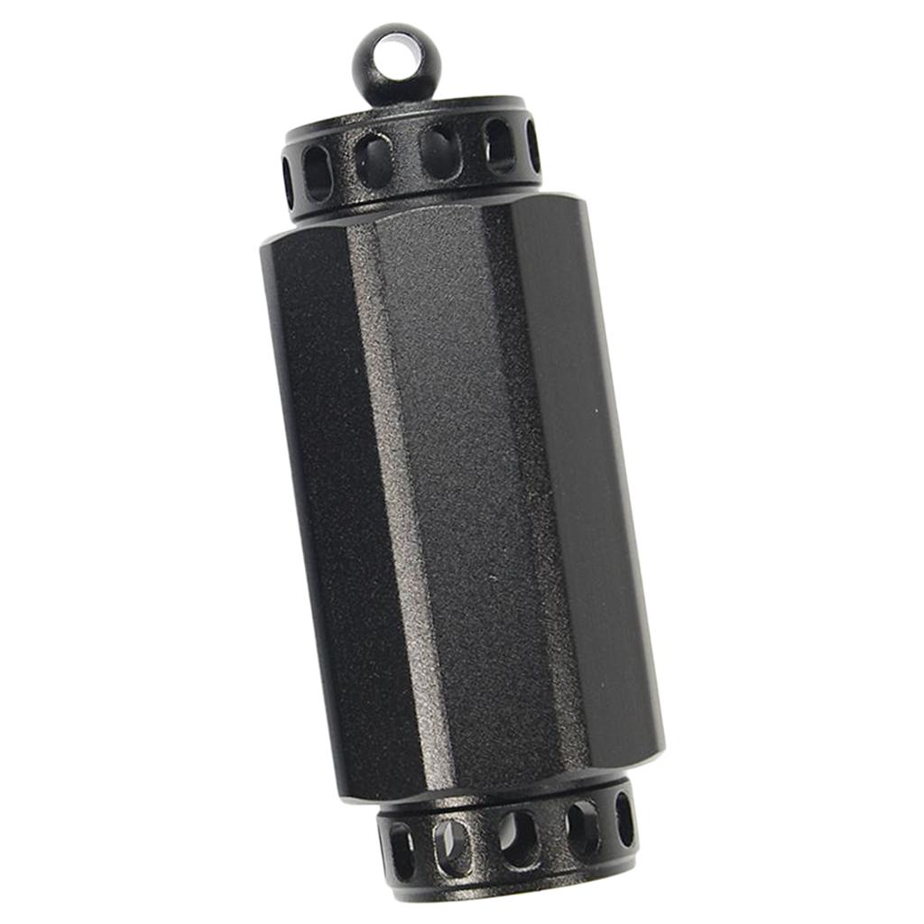 Outdoor Survival Aluminium Cases Waterproof Capsule Sealed Bottle   L Black
