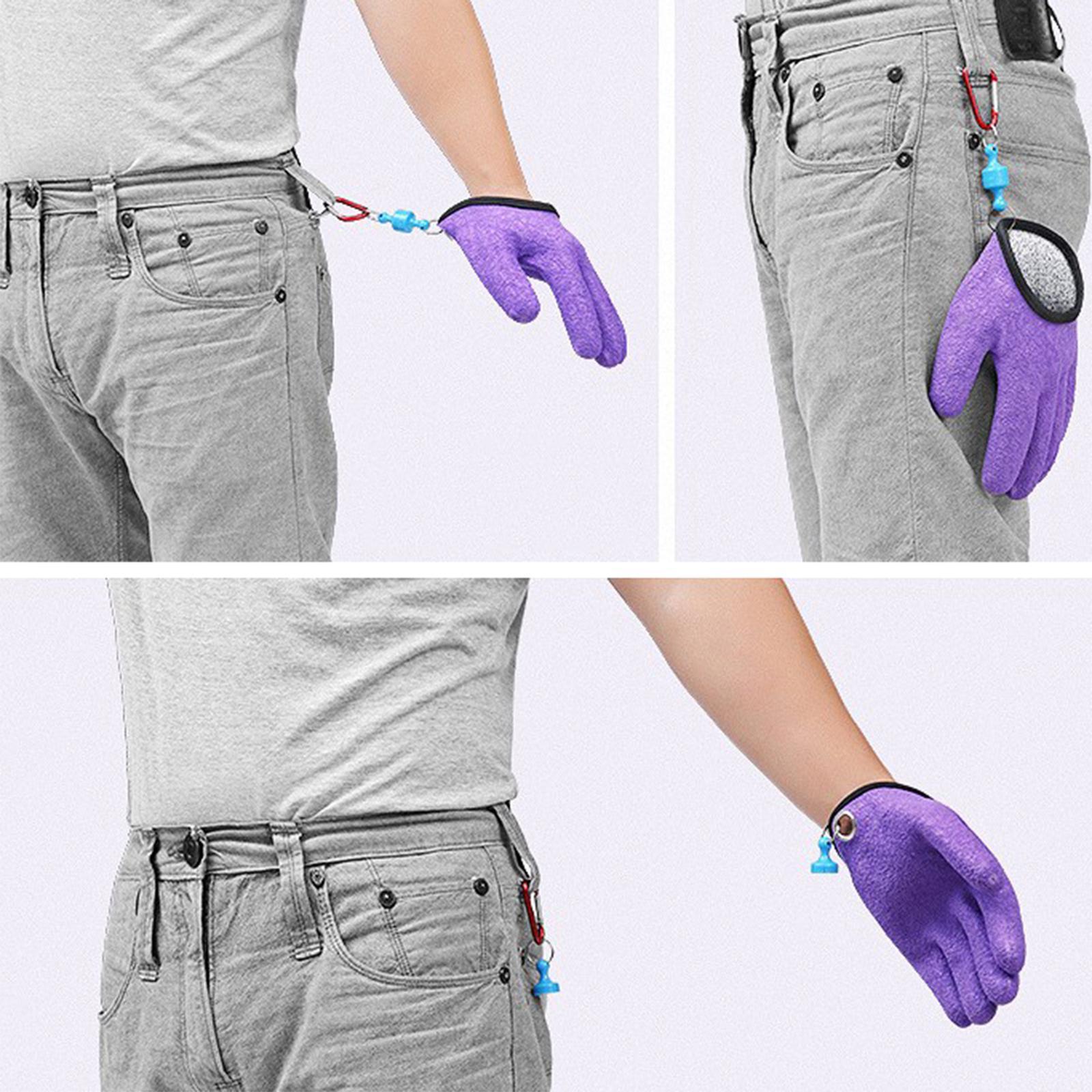 Fishing Catching Gloves Protect Hand from Puncture Scrapes Left Hand