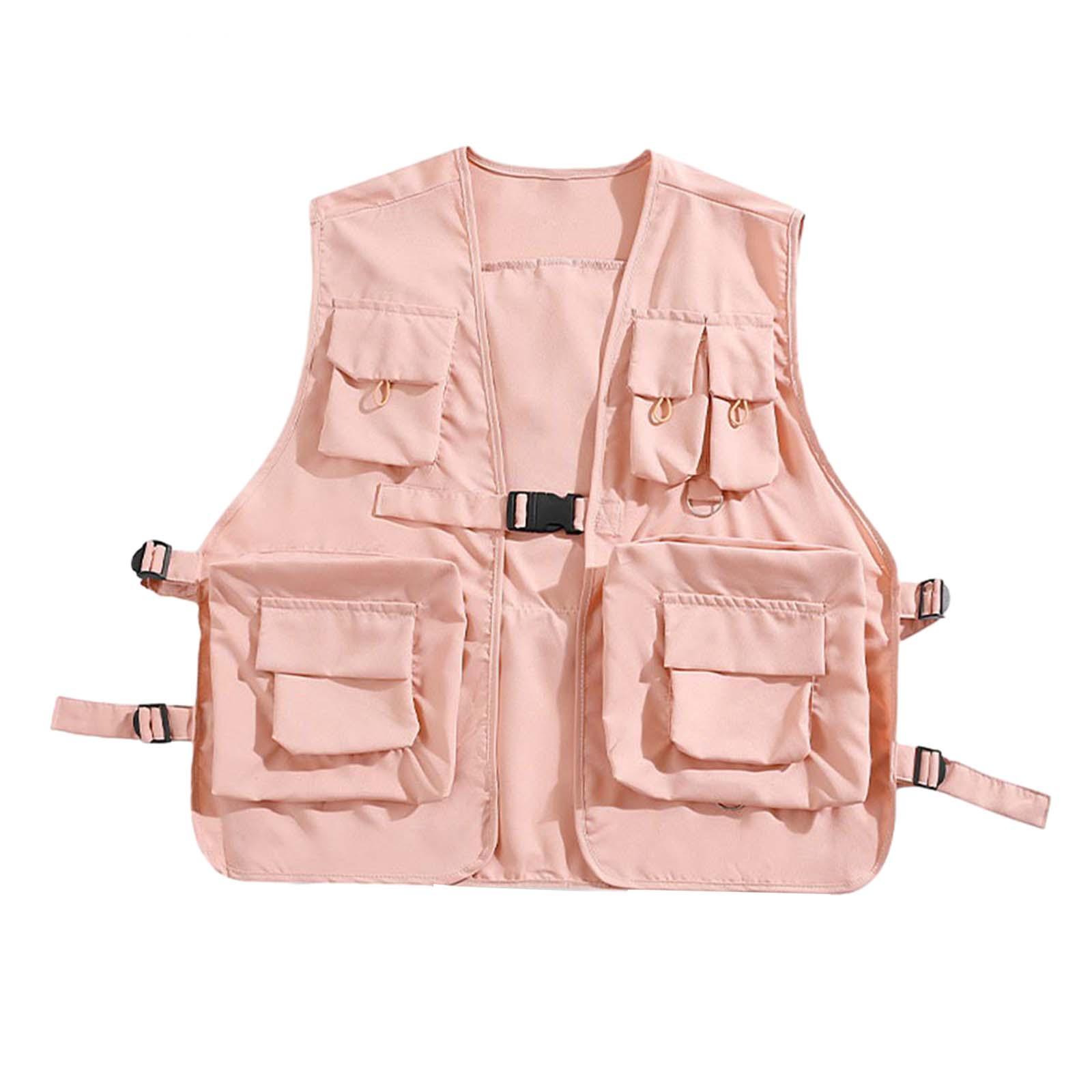 Utility Vest Front Buckle Pink