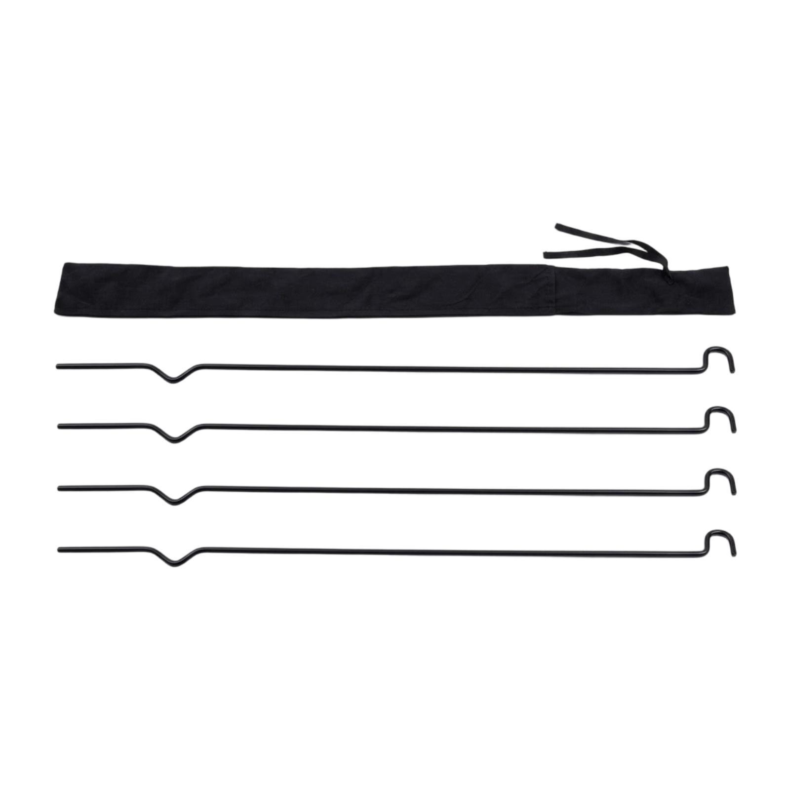 4 Pieces Awning Porch Poles Metal Spare Part for Tent Window Camping Shelter Length 90cm