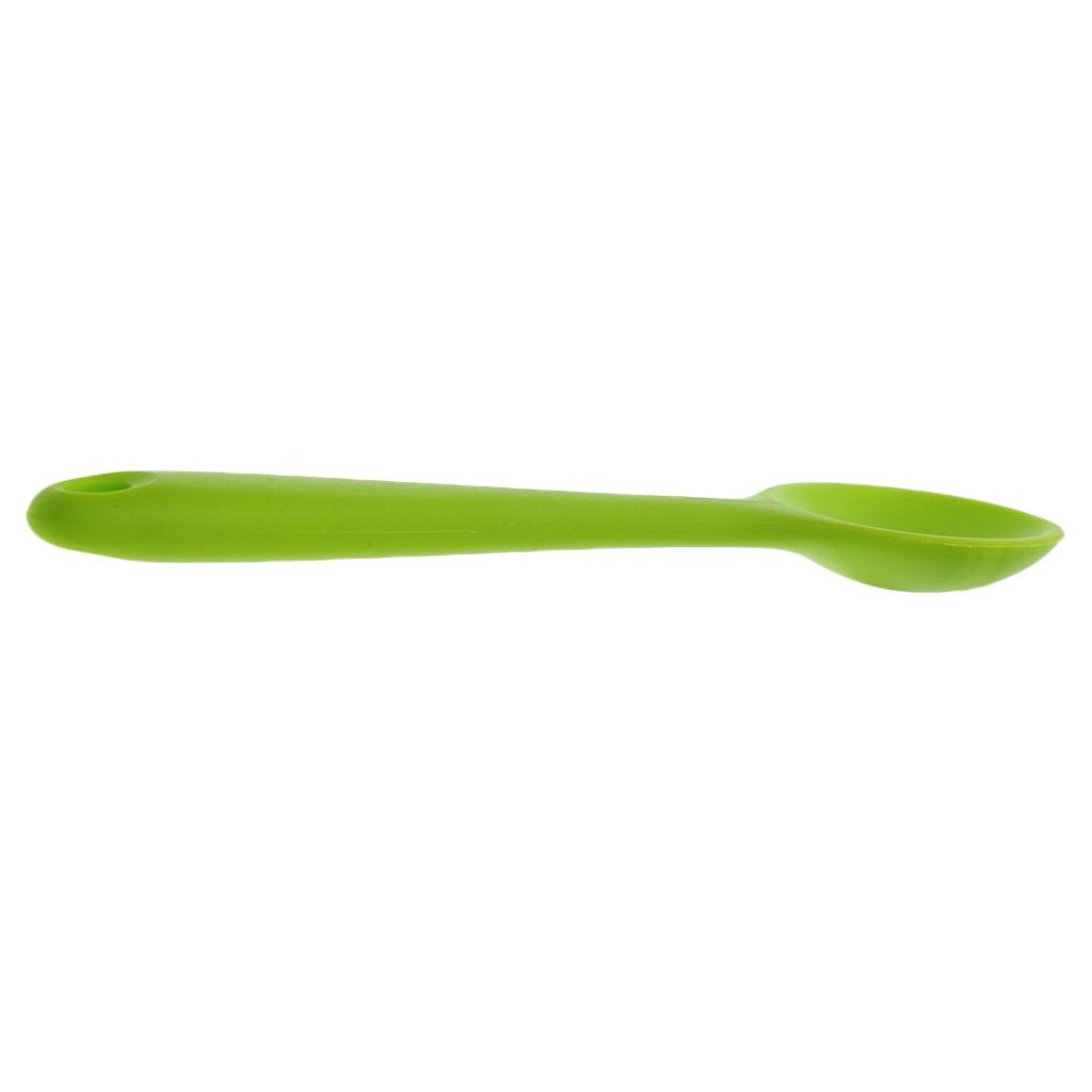 2xSilicone Ladle Soup Spoon Utensils Non-stick Cooking Kitchen Tools Green
