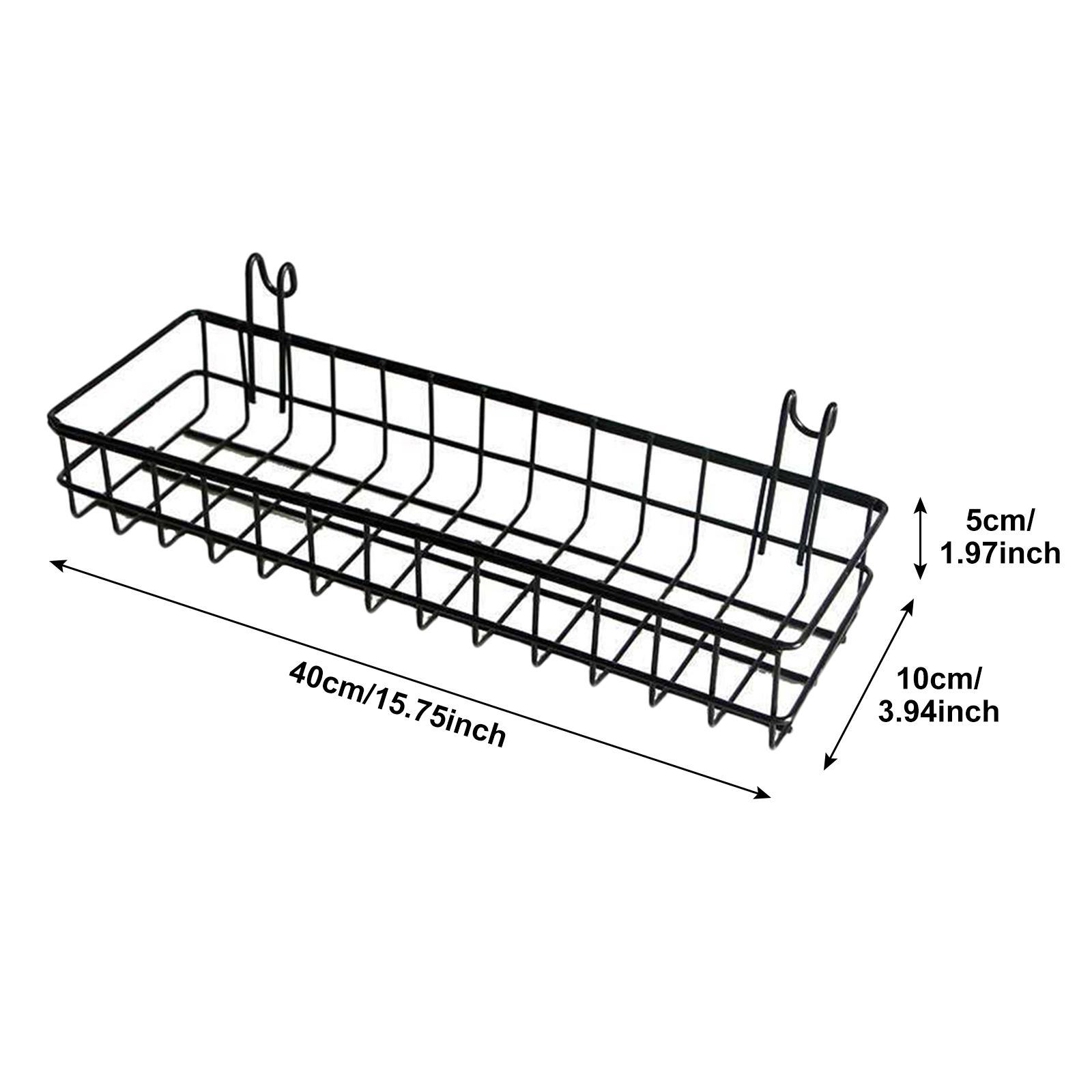 6xMetal Wall Hanging Storage Basket Shelf Rack Holder Organizer Home Ornaments