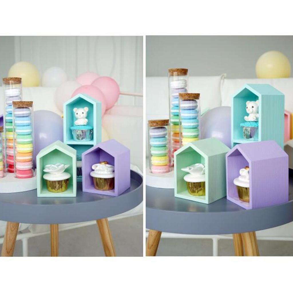 Architektur Haus Form Kuchen Stand Holzern 1 Oder 2 Tier Ebay