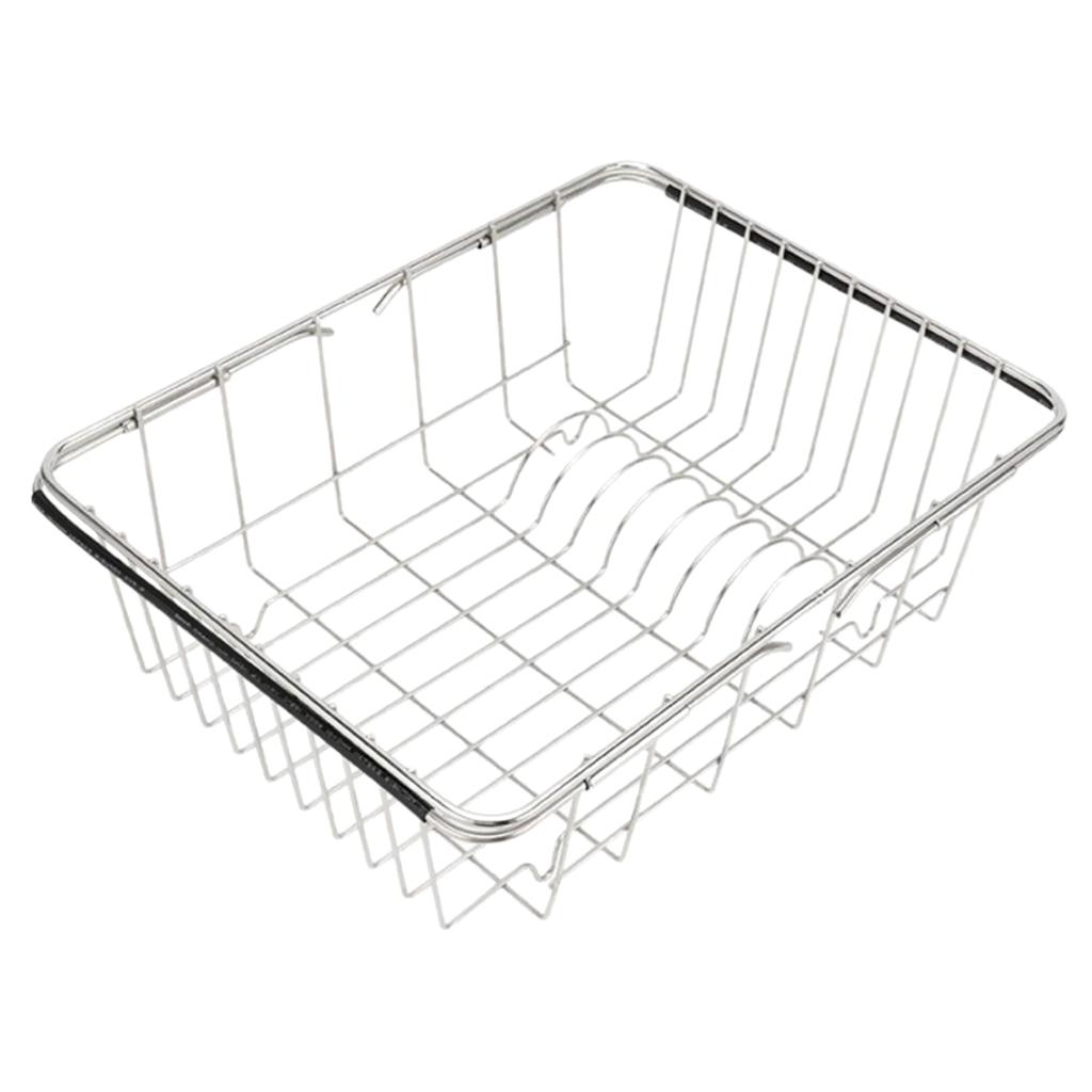 Stainless steel Expandable Sink Dish Drainer Vegetable Fruit Storage Basket