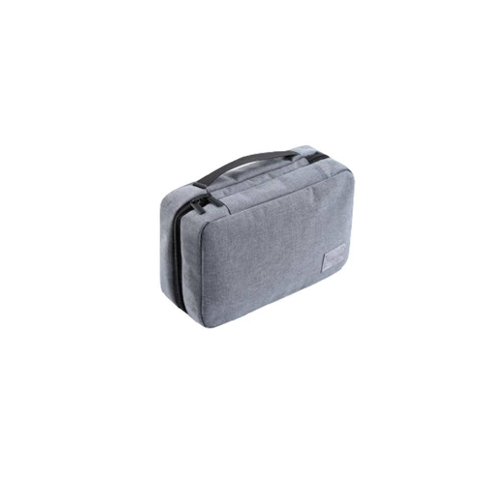 Foldable Hanging Travel Wet and Dry Separation Toiletry Bag Gray