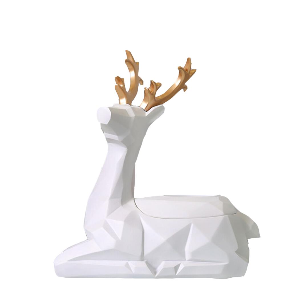 Cute Deer Shaped Tissue Box Holder, Napkin Holder Paper Case White