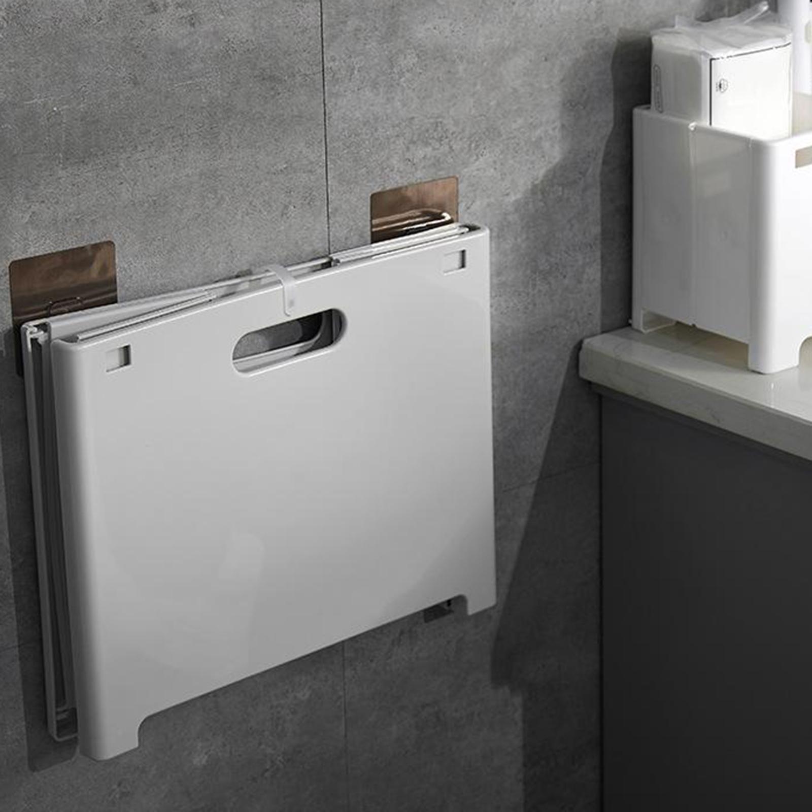 Foldable Dirty Clothes Storage Basket Wall Hanging Laundry White S