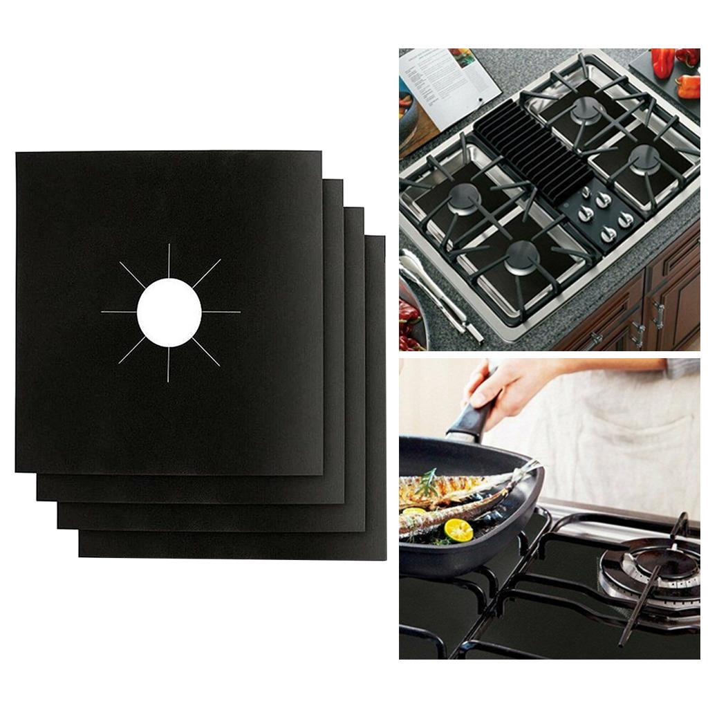 2xStovetop Stove Burner Cover Cooktop Protector Liner Clean Mat Cleaning 4pcs