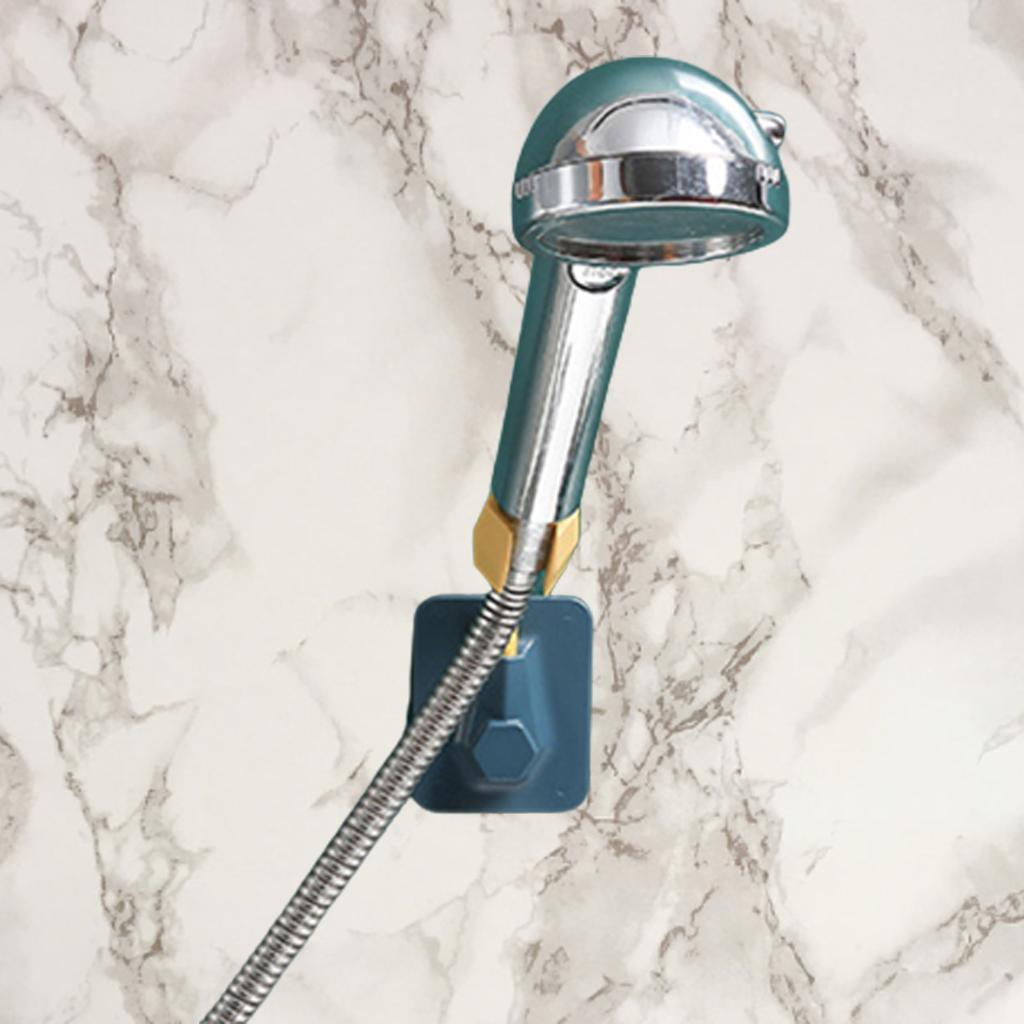 Adjustable Shower Head Holder Bathroom Wall Mount Bracket Stand  Blue Yellow