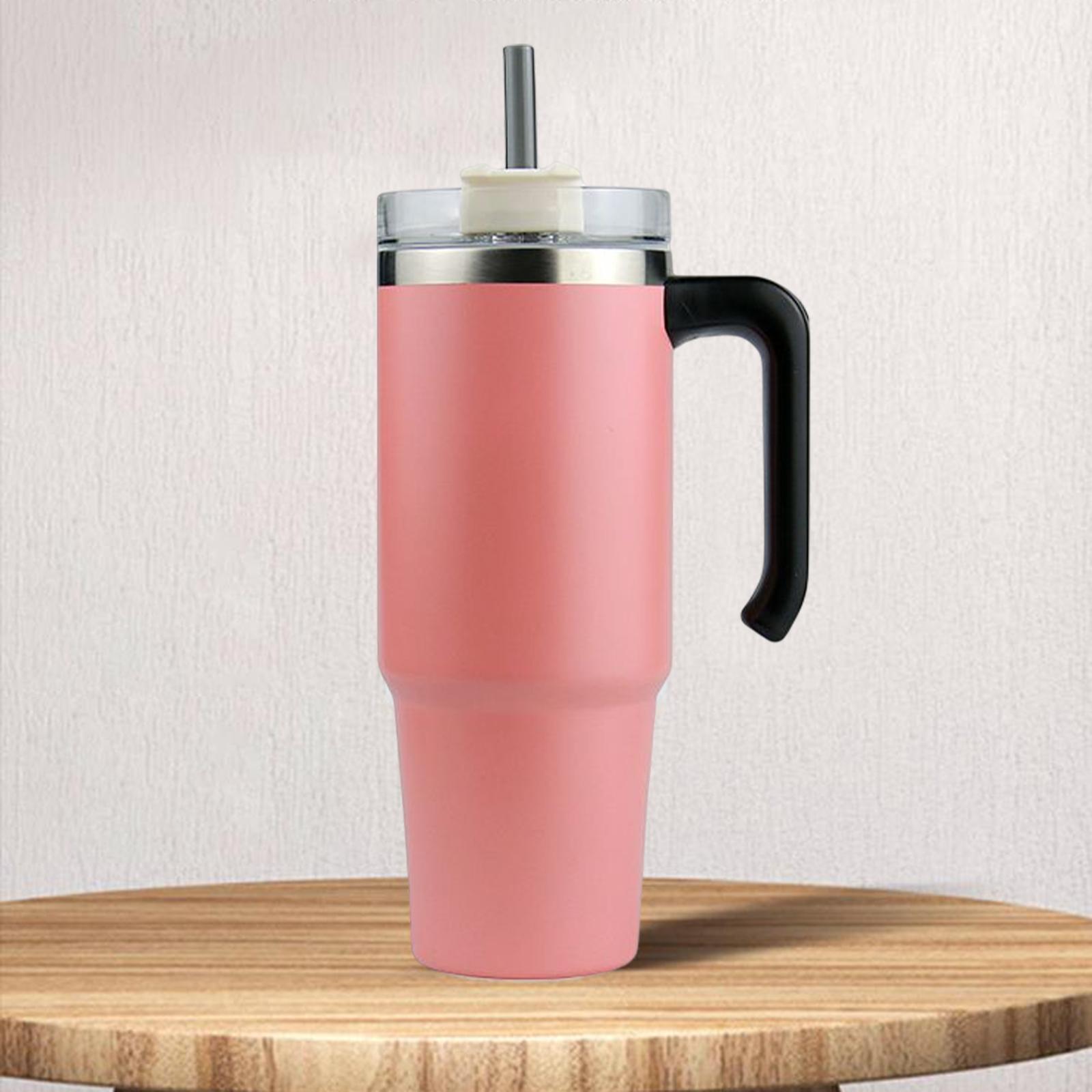 Coffee Travel Mug Food Grade 600ml for Hot & Cold Drinks Water Beverage Tea Pink