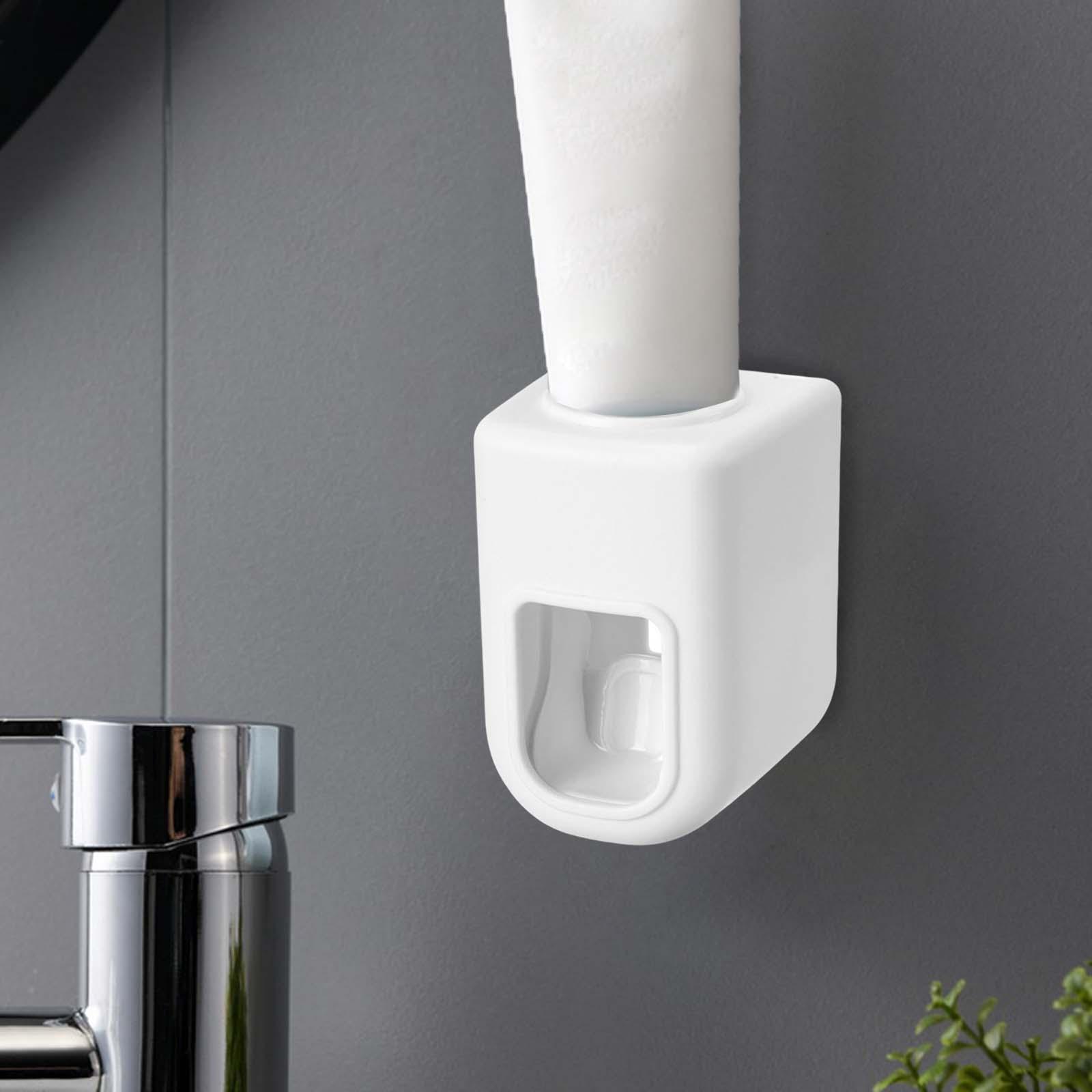 Wall Mounted Toothpaste Dispenser Automatic Bathroom Accessories for Home White