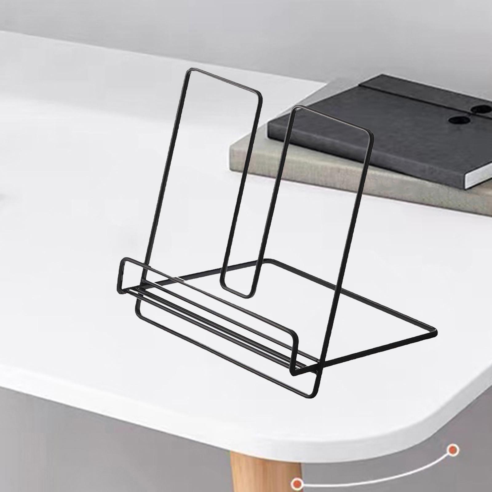 Portable Cookbook Holder Organizer for Reading Cookbooks Kitchen Recipes Black