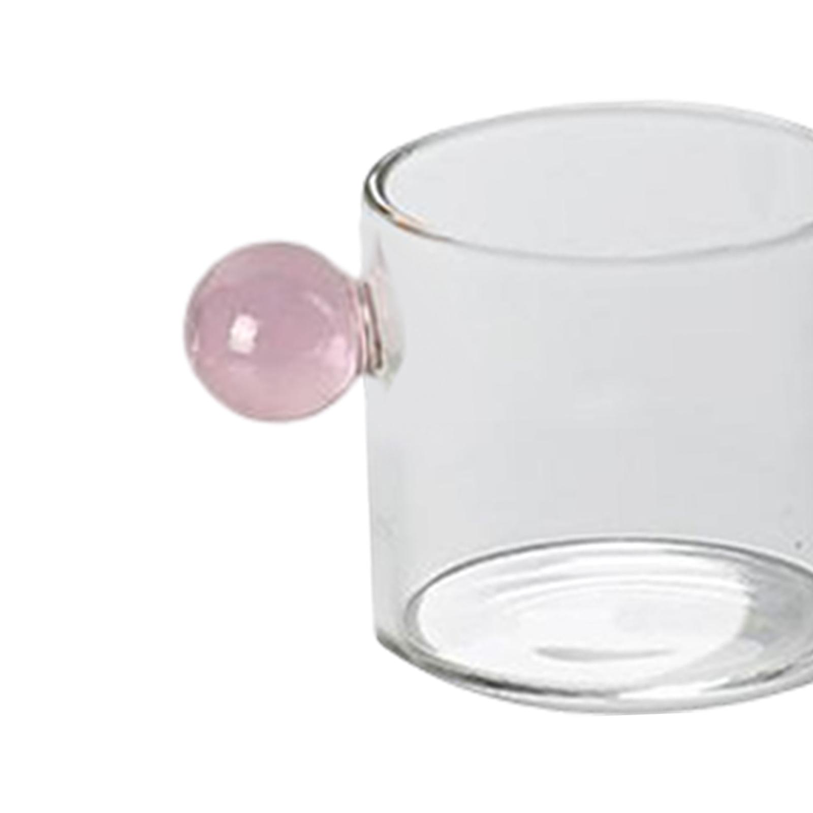 Milk Mug Single Layer Creative Transparent for Home Living Room Pink