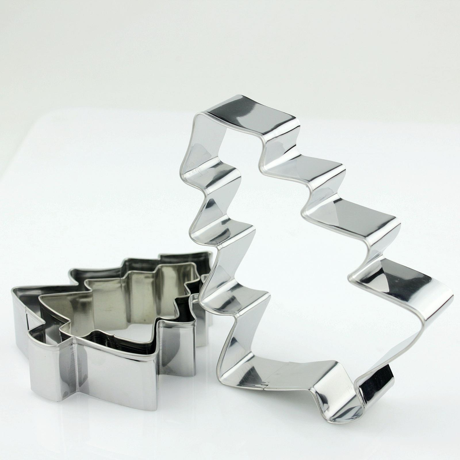 3Pcs Christmas Cookie Cutter Stainless Steel for Festival Christmas Holiday