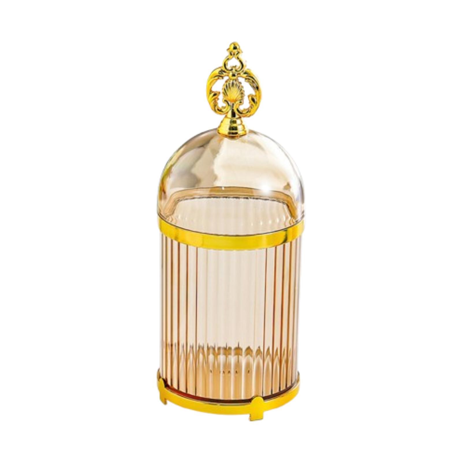 Storage Jar Amber Gold Edge