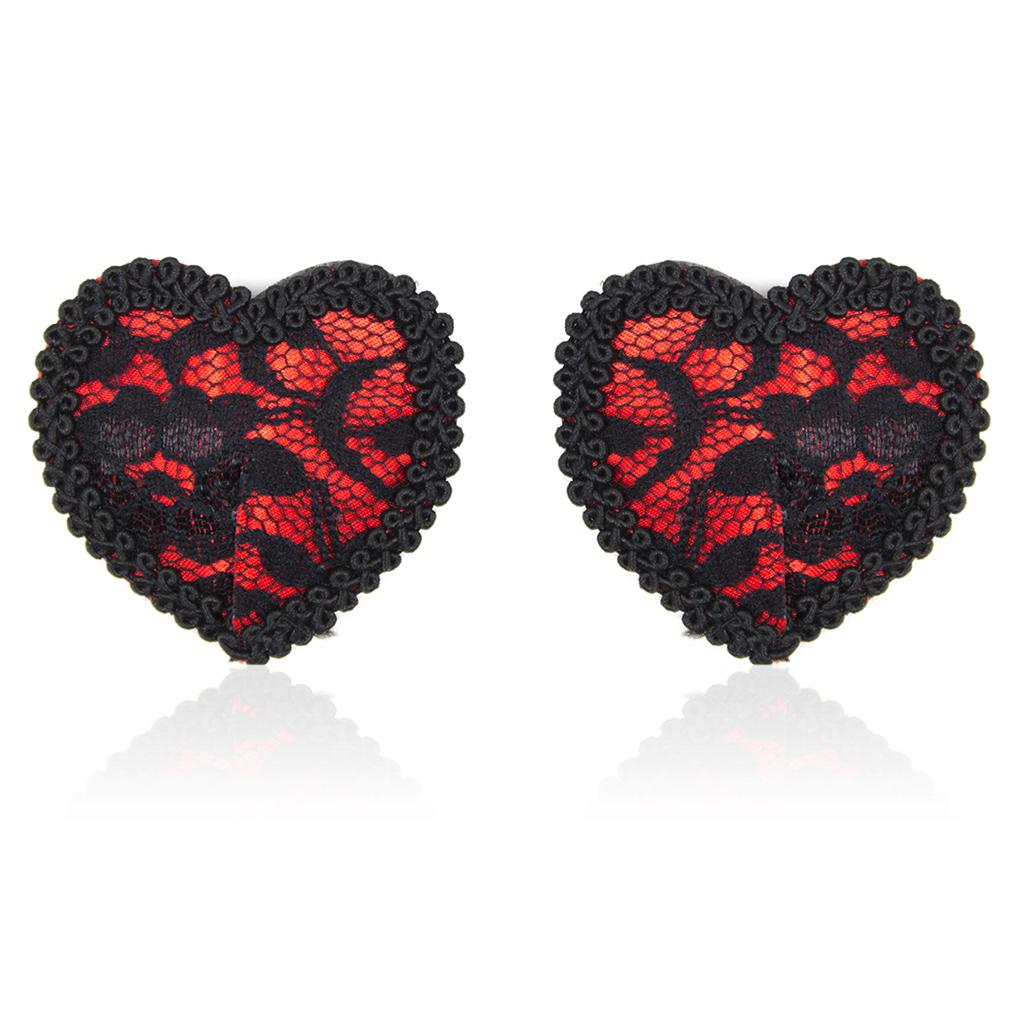 3xSexy Heart Lace Tassel Pasties Adhesive Nipper Cover Breast Sticker Bra 02