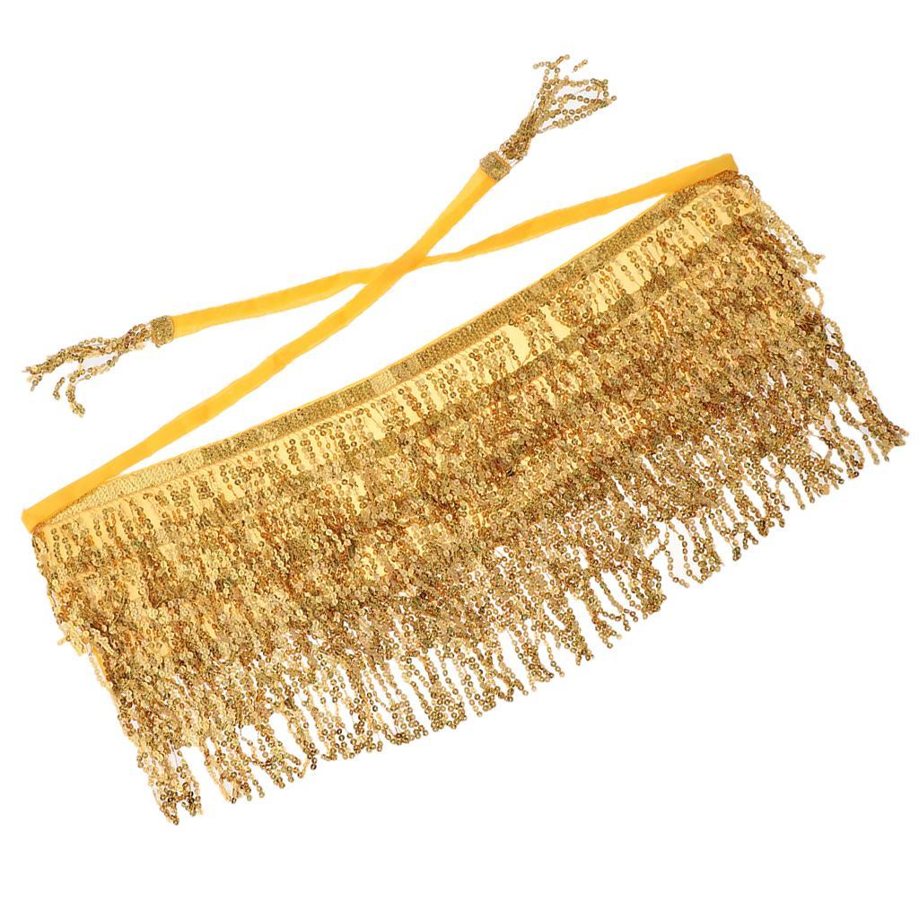 Women Belly Dance Dance Skirt Belt Performance Festival Clothing  Gold