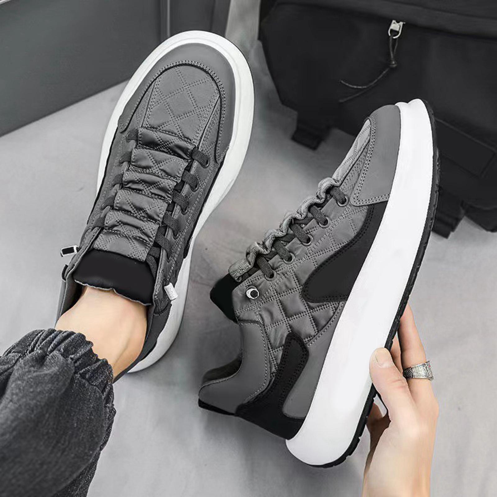 Men Casual Shoes Breathable Shoes Leisure Running Athletic Sneakers 40 Yard Grey