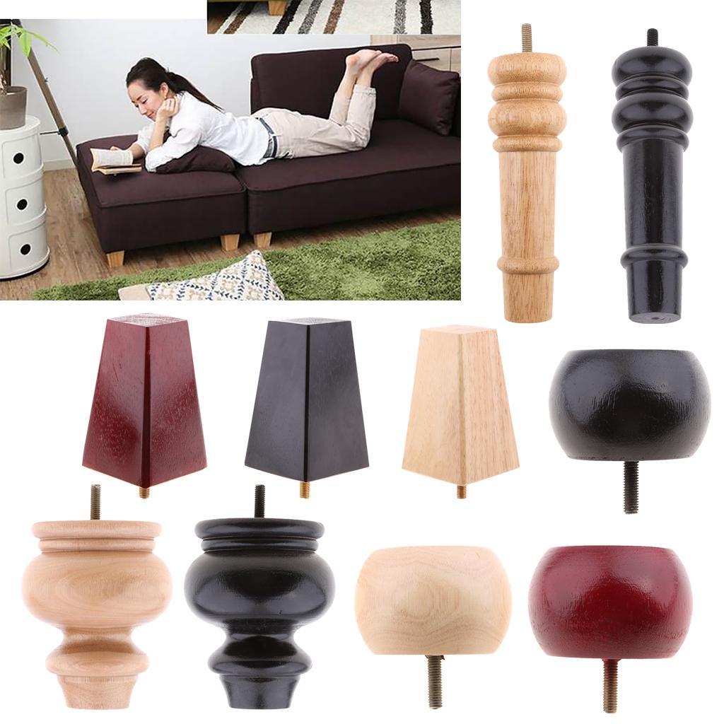 1 x Solid Wooden Legs Irregular Furniture Sofa Cabinet footstool Bed