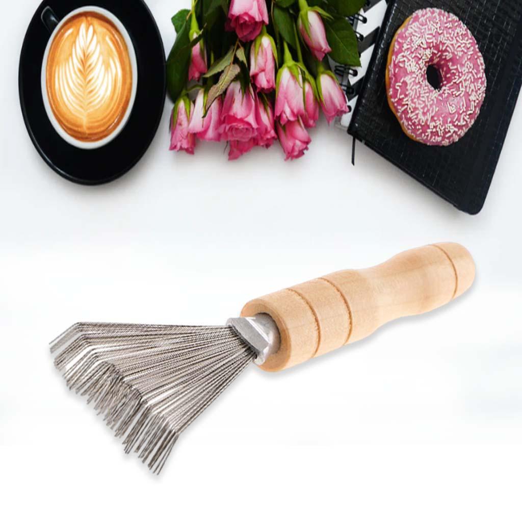 Japanese Ikebana Kenzan Cleaning Rake Brush Tool for Short Needle