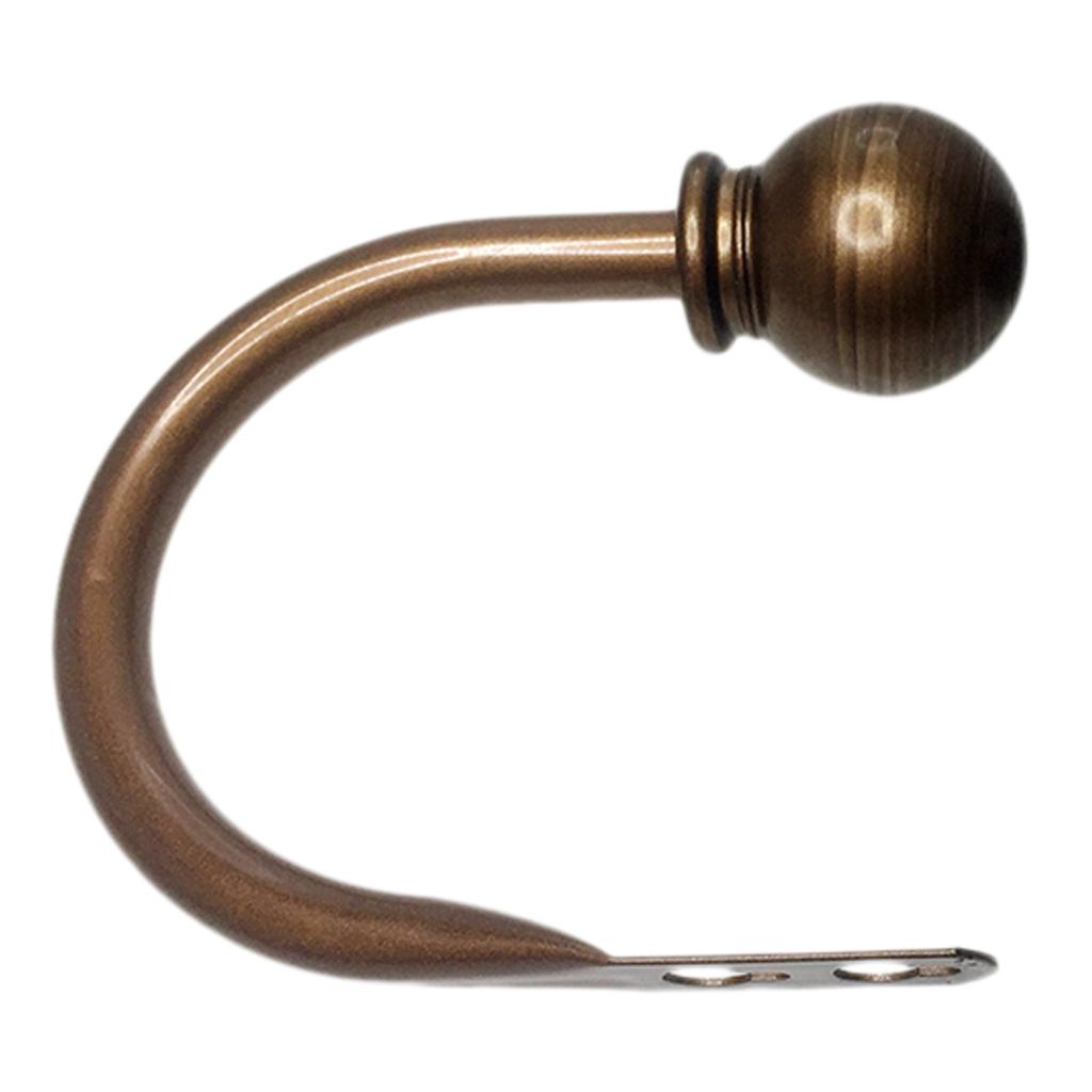 4Pcs Metal Ball Drapery Curtain Tie Backs Tiebacks Window Holdbacks Brown