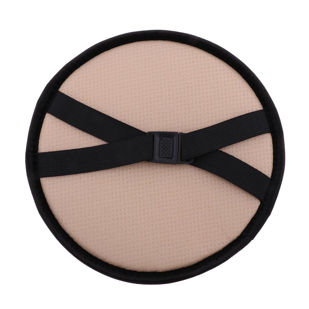 3xCotton Brown Office Home Chair Cushion Dining Chair Pads Round 28cm