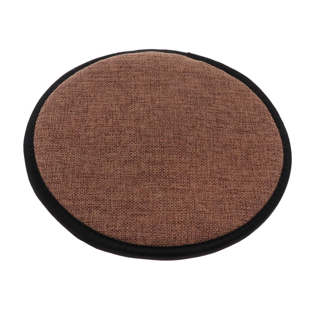 Cotton Brown Office Home Chair Cushion Dining Chair Pads Round 28cm