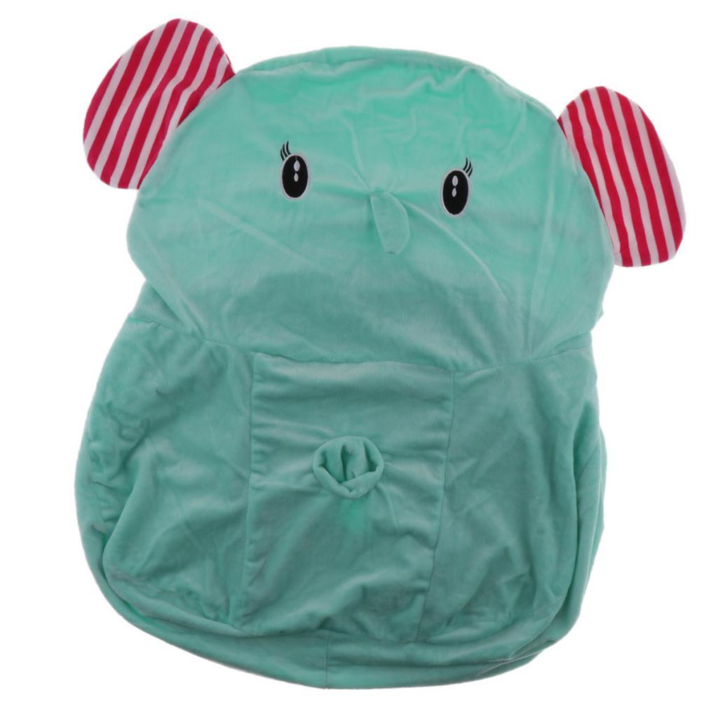 Kids Foldable Sofa Chair Children Cartoon Lounger Bed Slipcover Elephant