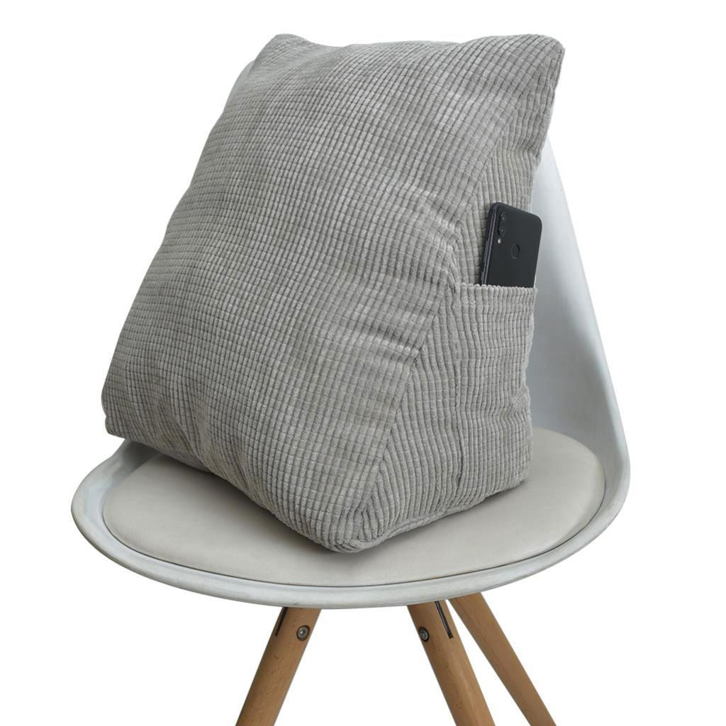 Sofa Bed Triangle Backrest Cushion Home Office Reading Pillow Gray