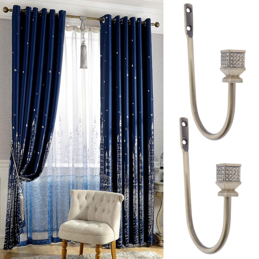 2pcs Decor Curtain Holdbacks Drapery Tiebacks Hook Holder With