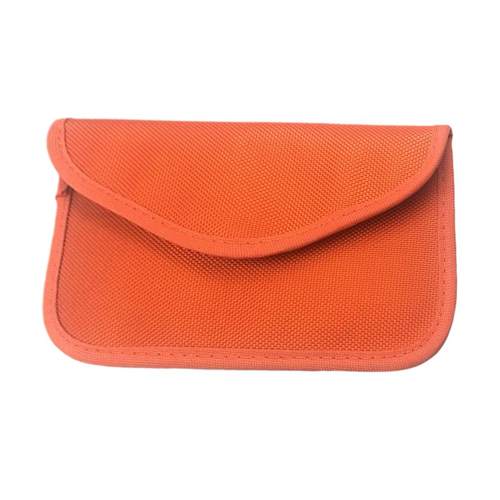 Signal Blocking Bag Anti-Radiation Signal Shielding Pouch Wallet Case Orange