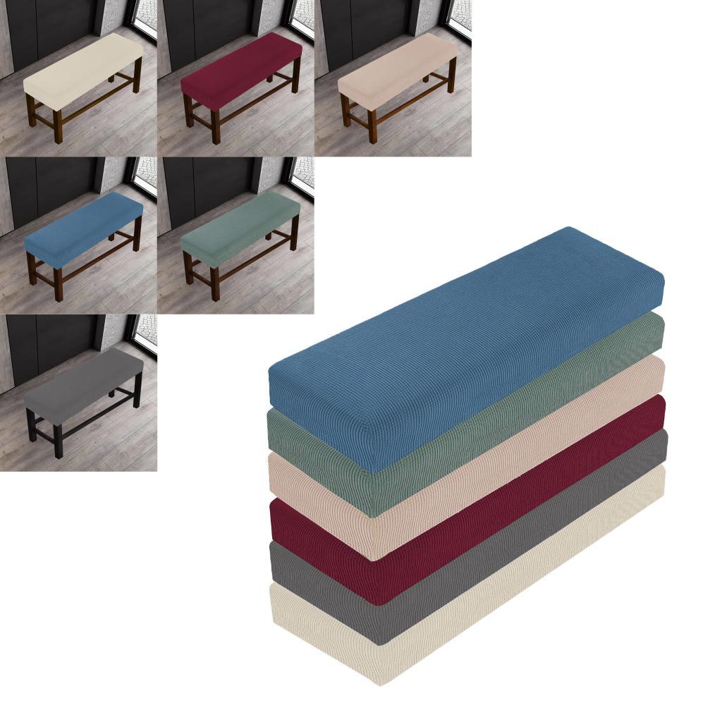 Soft Bench Seat Slipcover Cover Rectangle Dedroom Living Room Bench Khaki