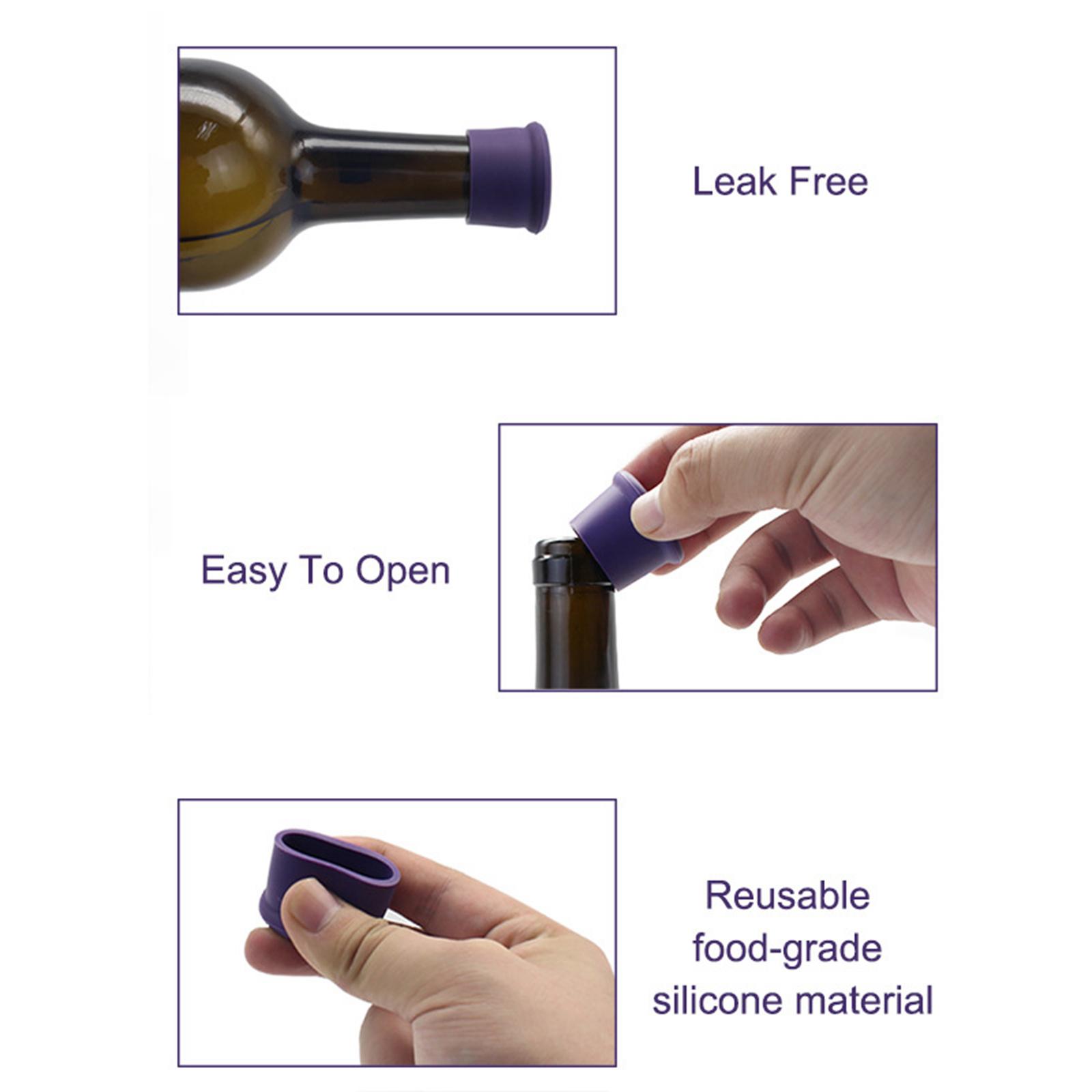 Bottle Stopper Vacuum Stopper Preservers for Bar Kitchen Restaurant violet